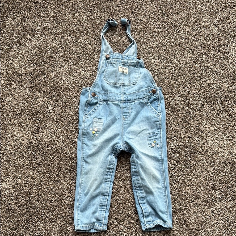 OshKosh B'gosh Blue Denim Overalls Classic Bib Design